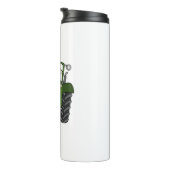 Gepersonaliseerde groene tractor land bruiloft cad thermosbeker (Geroteerd rechts)