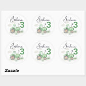Gepersonaliseerde Groene Tractor Stickers (Vel)