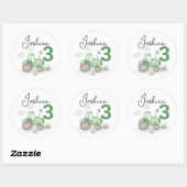Gepersonaliseerde Groene Tractor Stickers (Vel)