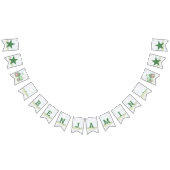 Gepersonaliseerde Groene Tractor Thema Bunting Fla Vlaggetjes (Alle)