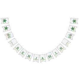 Gepersonaliseerde Groene Tractor Thema Bunting Fla Vlaggetjes