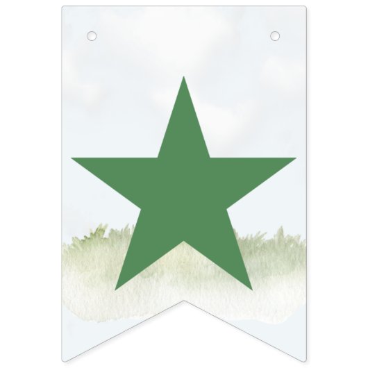 Gepersonaliseerde Groene Tractor Thema Bunting Fla Vlaggetjes (Tweede vlag)