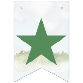 Gepersonaliseerde Groene Tractor Thema Bunting Fla Vlaggetjes (Eerste vlag)