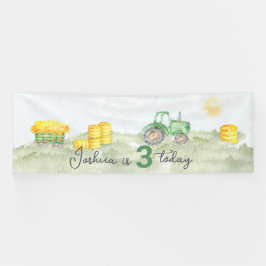 Gepersonaliseerde Groene Tractor Thema Grote Banne Spandoek