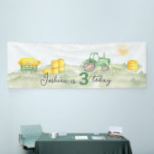 Gepersonaliseerde Groene Tractor Thema Grote Banne Spandoek (Beurs)