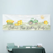 Gepersonaliseerde Groene Tractor Thema Grote Banne Spandoek (Beurs)