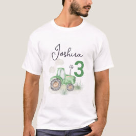 Gepersonaliseerde Groene Tractor Thema Mannen T-Sh T-shirt