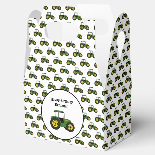 Gepersonaliseerde groene trekkers Birthday Bedankdoosjes (Geopend)