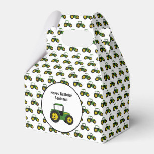 Gepersonaliseerde groene trekkers Birthday Bedankdoosjes