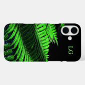 Gepersonaliseerde Groene Veren Apple iPhone Case (Achterkant (horizontaal))