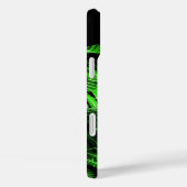 Gepersonaliseerde Groene Veren Apple iPhone Case (Achterkant / Rechts)