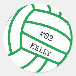 Gepersonaliseerde groene volleybal Stickers