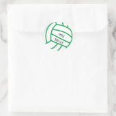Gepersonaliseerde groene volleybal Stickers (Tas)