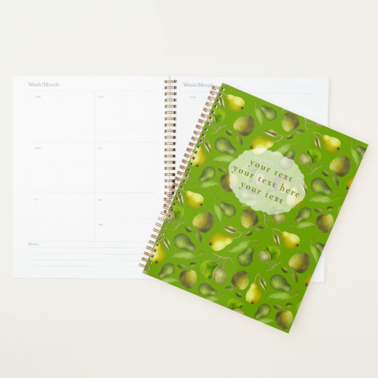 Gepersonaliseerde groene vruchten planner (Display)
