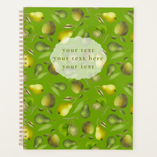 Gepersonaliseerde groene vruchten planner (Voorkant)