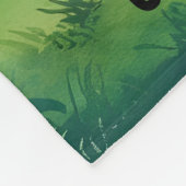 Gepersonaliseerde Groene Waterverf Tractor Fleece Deken (Hoek)