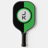 Gepersonaliseerde Groene Zwarte Pickleball Paddle (Achterkant)