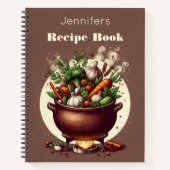 Gepersonaliseerde groente pot recept boek (Voorkant)