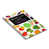 Gepersonaliseerde groenten naadloos Vegan Pattern Notitieboek (Rechterzijde)