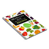 Gepersonaliseerde groenten naadloos Vegan Pattern Notitieboek (Rechterzijde)
