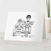 Gepersonaliseerde groeten over fietsweduwen kaart (Voorkant)