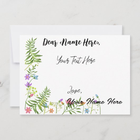 Gepersonaliseerde Groetkaart voor alle doeleinden Bedankkaart (Voorkant)