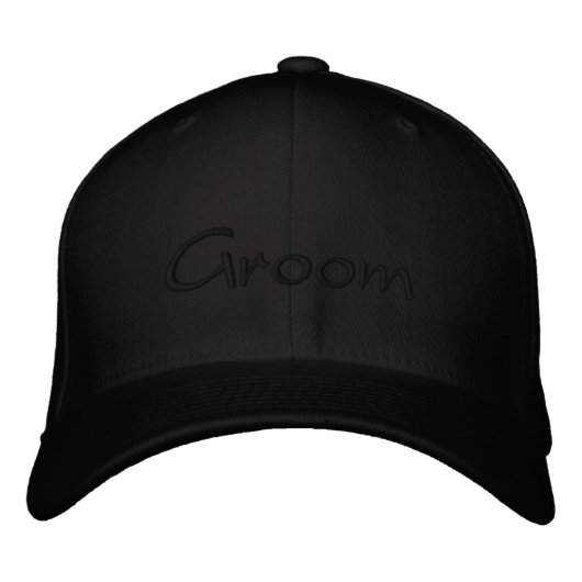 Gepersonaliseerde Groom Baseball Pet met Borduurwe (Voorkant)