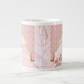 Gepersonaliseerde Groom Coffee Mok – Blush & Gold (Voorkant)