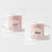 Gepersonaliseerde Groom Coffee Mok – Blush & Gold