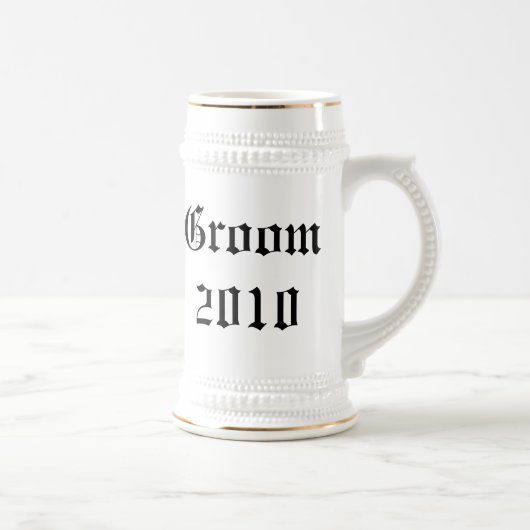 Gepersonaliseerde groom Wedding Gunstein Bierpul (Rechts)