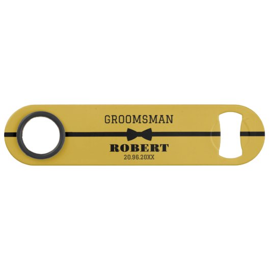 Gepersonaliseerde Groomsman Bar Key Bottle Opener Speed Flessenopener (Voorkant (Horizontaal))