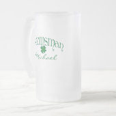 Gepersonaliseerde Groomsman Beer Stein Matglas Bierpul (Voorkant links)
