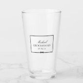 Gepersonaliseerde Groomsman Bowtie Wedding Party G Glas (Voorkant)