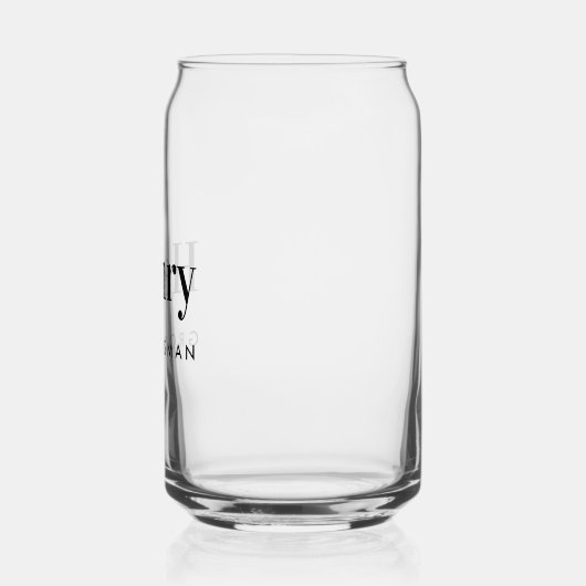 Gepersonaliseerde Groomsman Bruiloft Blikvorm Glas (Links)