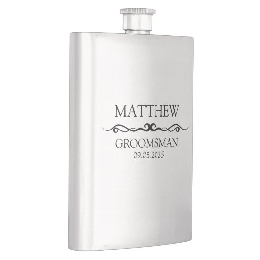 GEPERSONALISEERDE GROOMSMAN GIFT FLACON (Rechts)