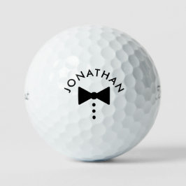 Gepersonaliseerde Groomsman Gift Modern Tuxedo Wed Golfballen