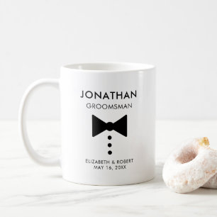 Gepersonaliseerde Groomsman Gift Modern Tuxedo Wed Koffiemok