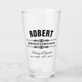 GEPERSONALISEERDE GROOMSMAN HULP BRUIDSPARTIJ TUMB GLAS (Voorkant)
