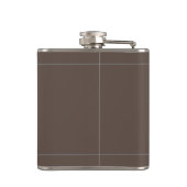 Gepersonaliseerde Groomsman Name Tan Wedding Flask Heupfles (Achterkant)