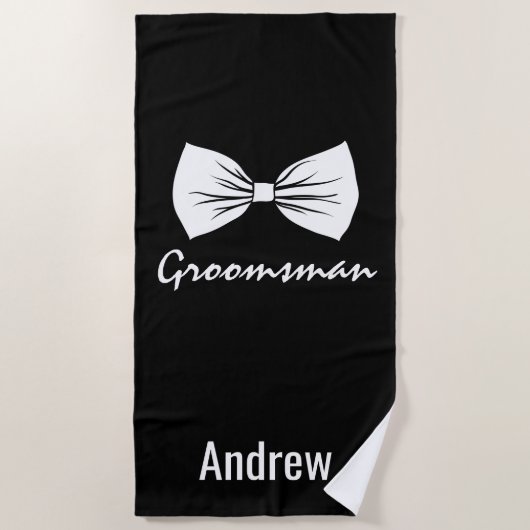 Gepersonaliseerde Groomsman Strandlaken (Voorkant)