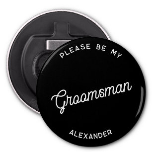 Gepersonaliseerde Groomsman voorstel Button Flesopener