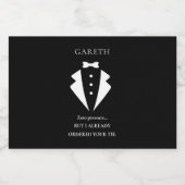 Gepersonaliseerde Groomsman voorstel Likeurfles Etiket (Enkel label)