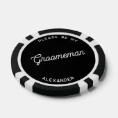 Gepersonaliseerde Groomsman voorstel Poker Chips (Enkel)