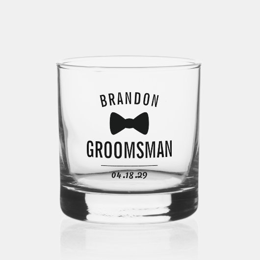 Gepersonaliseerde Groomsman Whisky Glas (Voorkant)