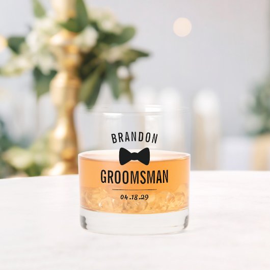 Gepersonaliseerde Groomsman Whisky Glas (Insitu (Huwelijk))