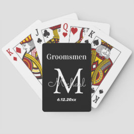 gepersonaliseerde groomsmannen, aangepast pokerkaarten