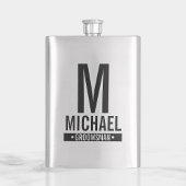 Gepersonaliseerde Groomsman's Monogram en Naam Flacon