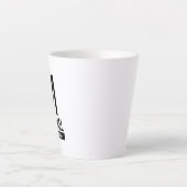 Gepersonaliseerde Groomsman's Monogram en Naam Latte Mok (Voorkant)