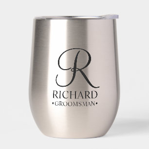 Gepersonaliseerde Groomsman's Naam en Monogram