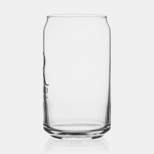 Gepersonaliseerde Groomsman's Naam en Monogram Blikvorm Glas (Links)